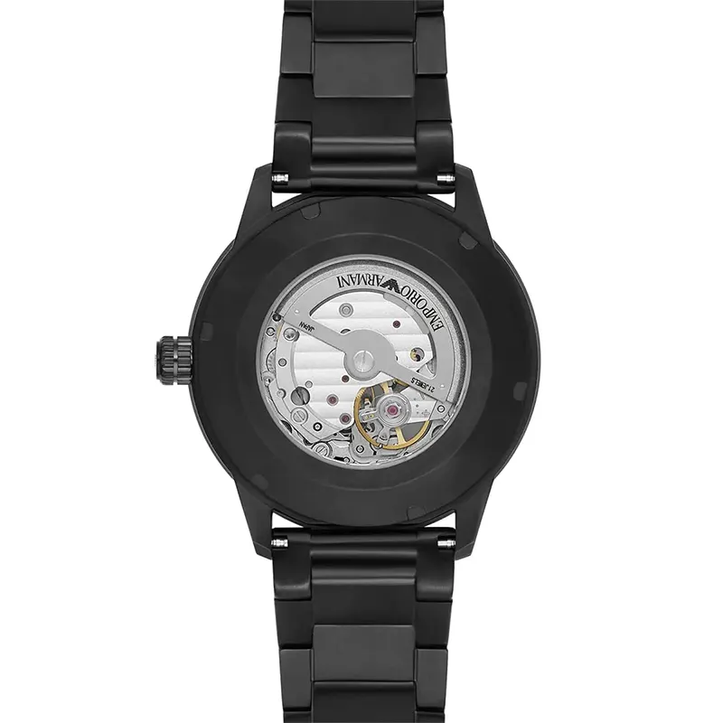 Emporio Armani Mario Automatic Black Dial Men's Watch- AR60054
